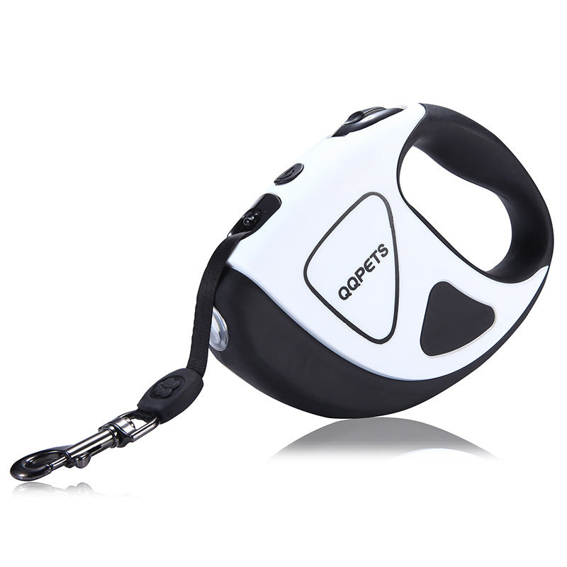 Automatic Retractable Fiber Dog Leash with LED Light