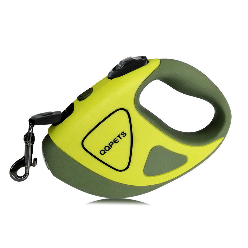 Automatic Retractable Fiber Dog Leash with LED Light