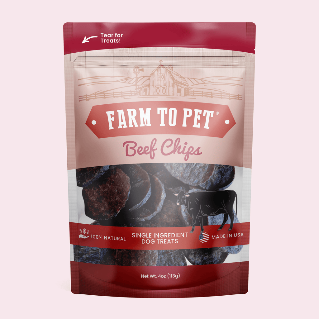 Beef Chips Dog Treats - Single-Ingredient Healthy Treats for Dogs