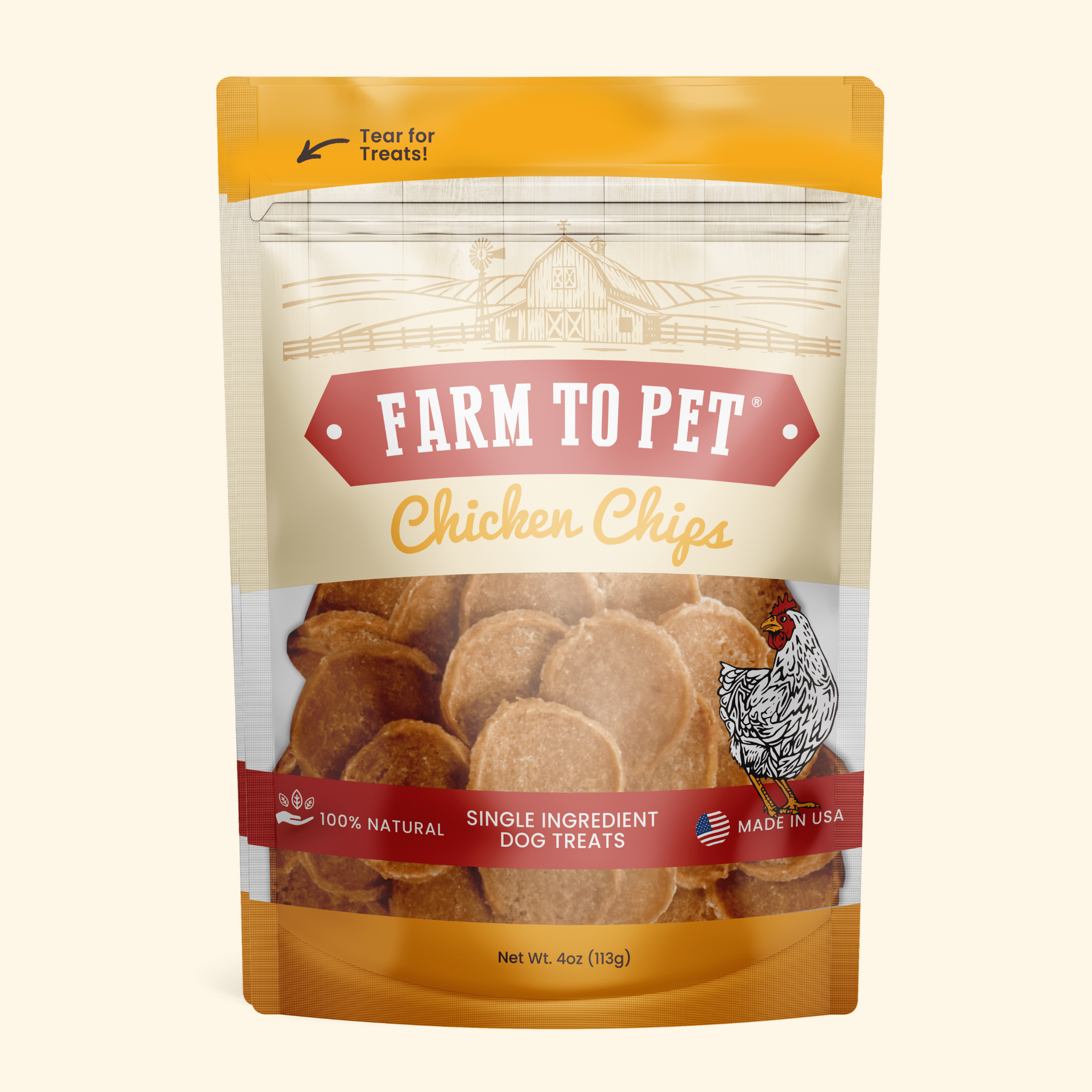 Chicken Chips for Dogs - All-Natural Single Ingredient Dog Treats
