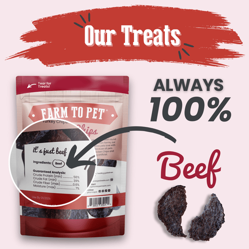 Beef Chips Dog Treats - Single-Ingredient Healthy Treats for Dogs