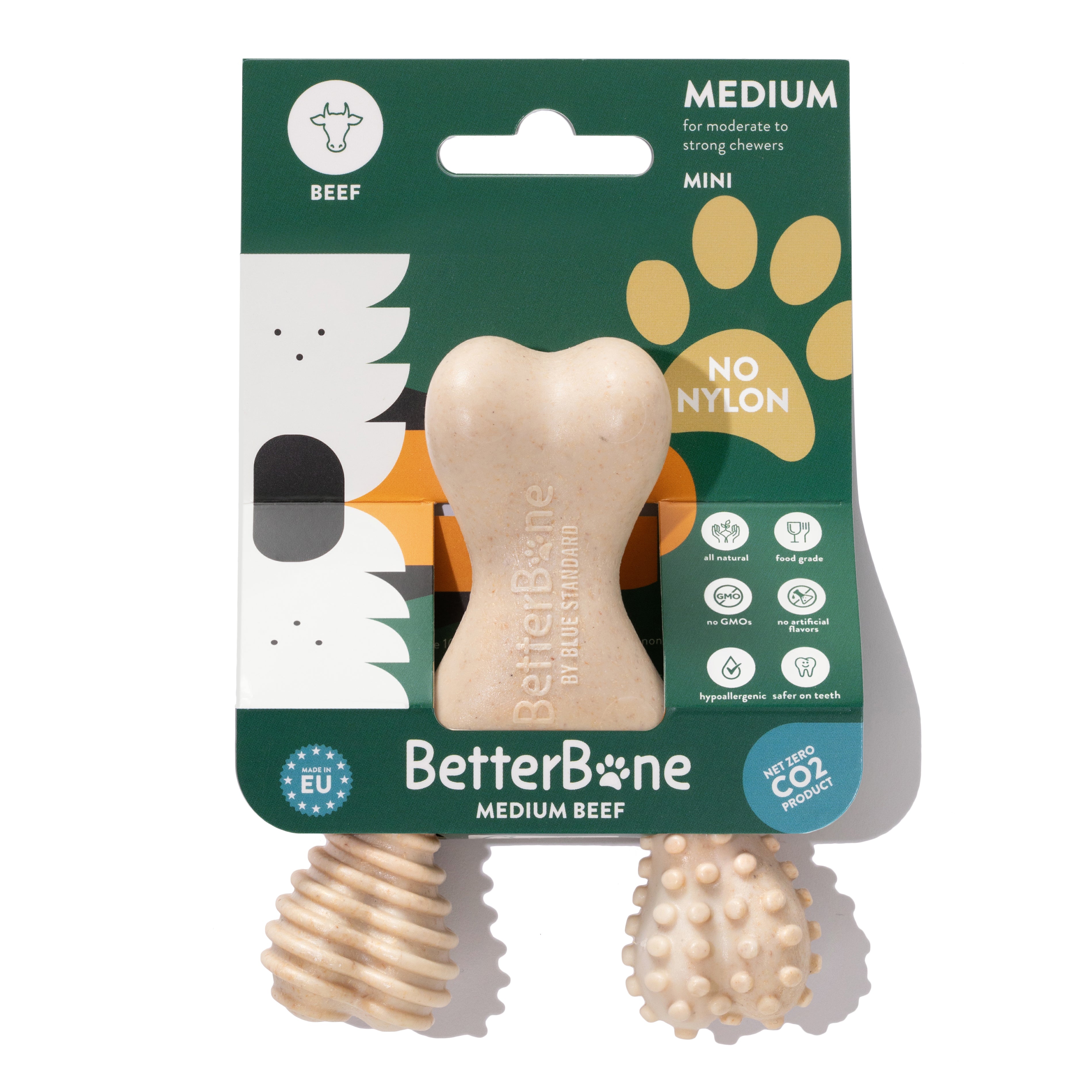 BetterBone MEDIUM Durability CHEW TOY: Perfect Chew for Everyday Chewers - Natural Ingredients, Eco-Friendly, Non-Toxic
