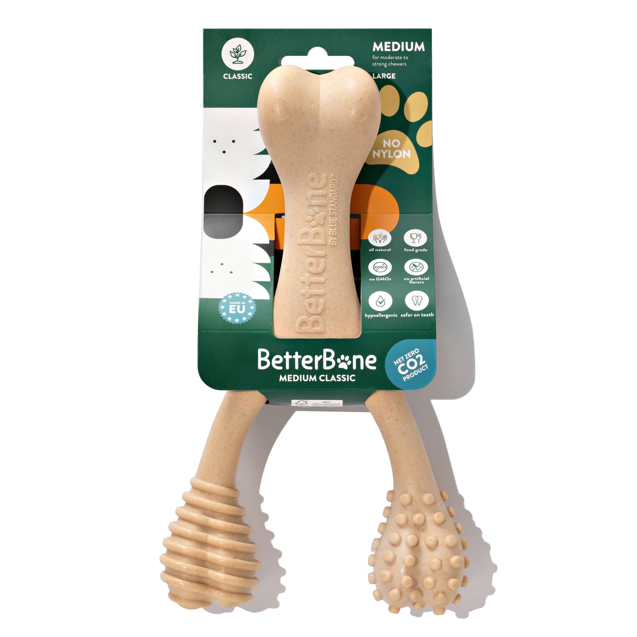 BetterBone MEDIUM Durability CHEW TOY: Perfect Chew for Everyday Chewers - Natural Ingredients, Eco-Friendly, Non-Toxic