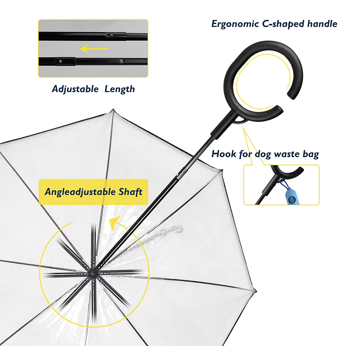 Flexible Handle Dog Umbrella